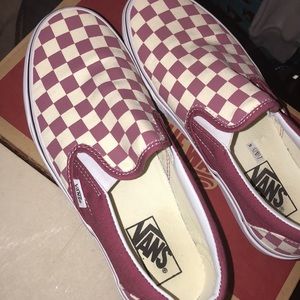 slip on checkerboard vans
